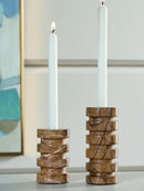 Emsleyfield Candle Holder Set (Set of 2) - Austin's Furniture Depot (Austin,TX)