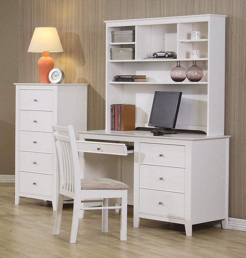 Selena Contemporary White Desk - Austin's Furniture Depot (Austin,TX)