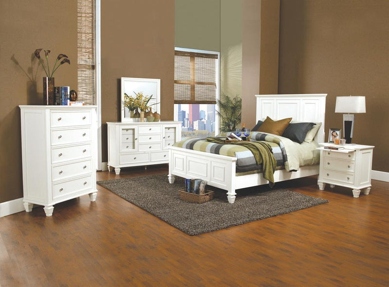 Sandy Beach White California King Bed - Austin's Furniture Depot (Austin,TX)