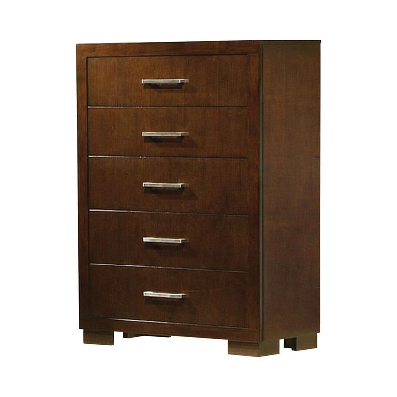 Jessica Cappuccino Five Drawer Chest - Austin's Furniture Depot (Austin,TX)