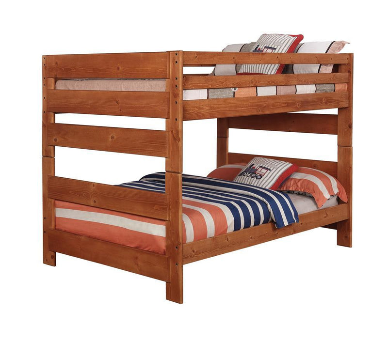 Wrangle Hill Amber Wash Full over Full Bunk Bed - Austin's Furniture Depot (Austin,TX)