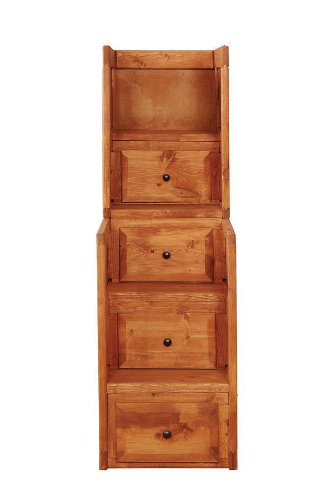 Wrangle Hill Amber Wash Stairway Chest - Austin's Furniture Depot (Austin,TX)