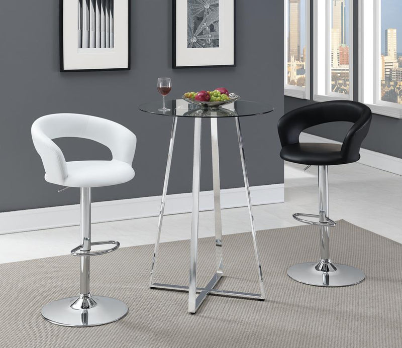 Rec Room Adjustable Bar Stool White - Austin's Furniture Depot (Austin,TX)