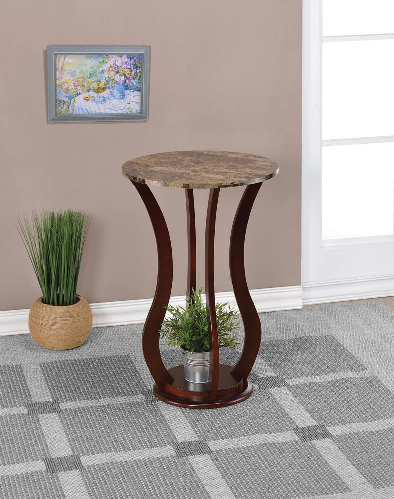 Transitional Brown Accent Table