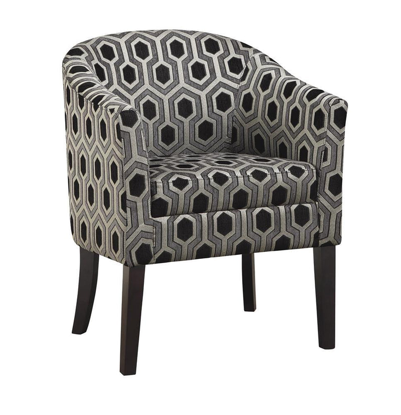 Charlotte Hexagon Print Accent Chair - Austin's Furniture Depot (Austin,TX)