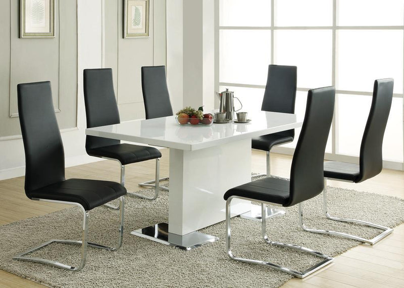 Nameth Contemporary White Dining Table - Austin's Furniture Depot (Austin,TX)