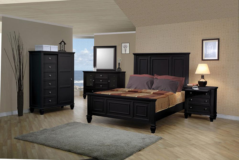 Sandy Beach Black Door Dresser With Concealed Storage - Austin's Furniture Depot (Austin,TX)