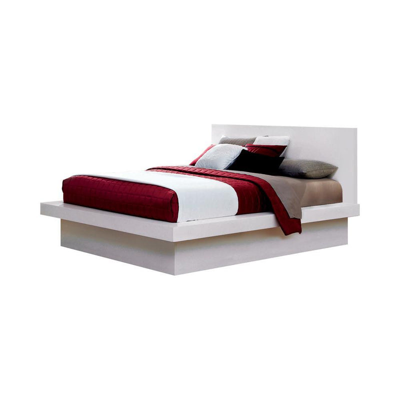 Jessica Contemporary White Eastern Kind Bed - Austin's Furniture Depot (Austin,TX)