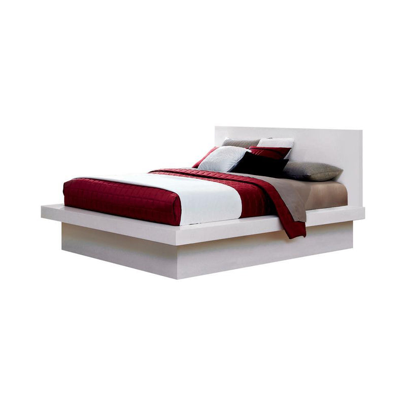 Jessica Contemporary White Queen Bed - Austin's Furniture Depot (Austin,TX)