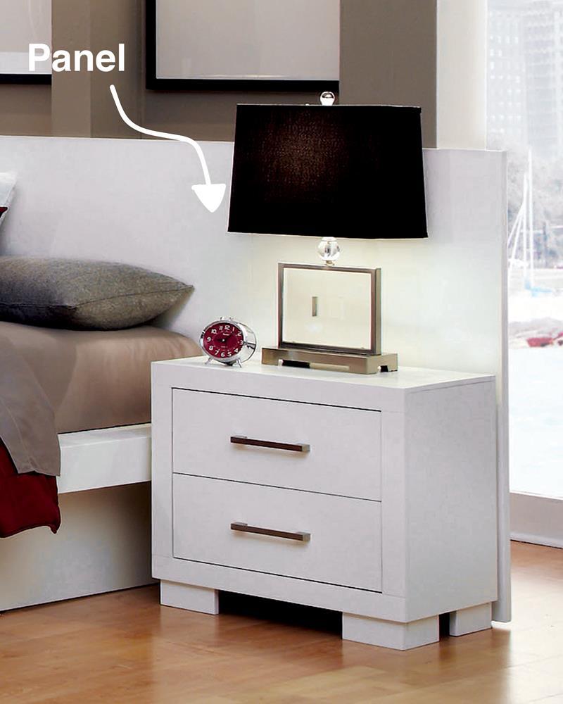 Jessica Contemporary White Nightstand - Austin's Furniture Depot (Austin,TX)