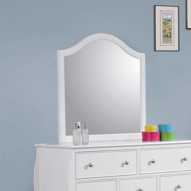 Dominique French Country White Mirror - Austin's Furniture Depot (Austin,TX)