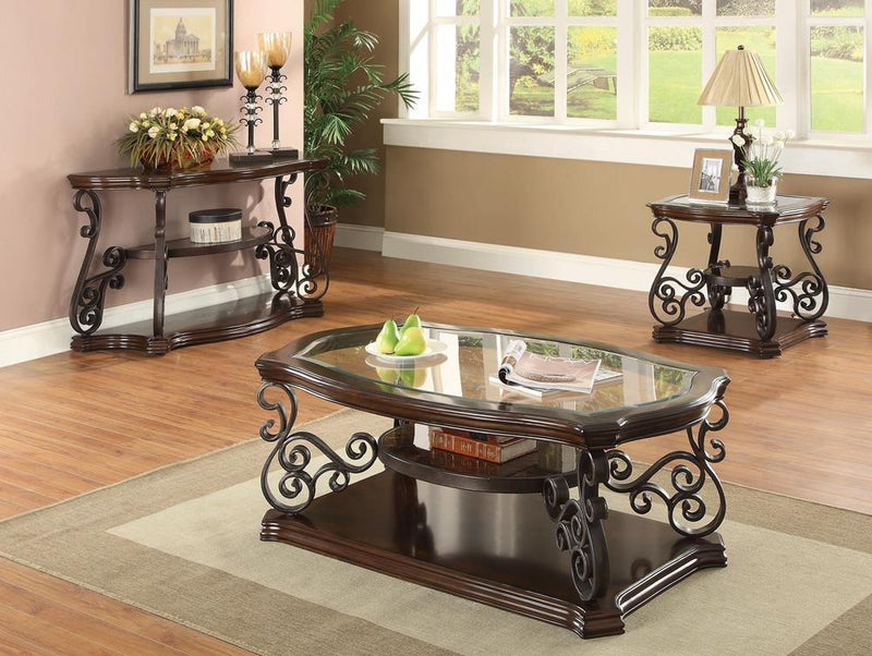 Occasional Traditional Dark Brown End Table