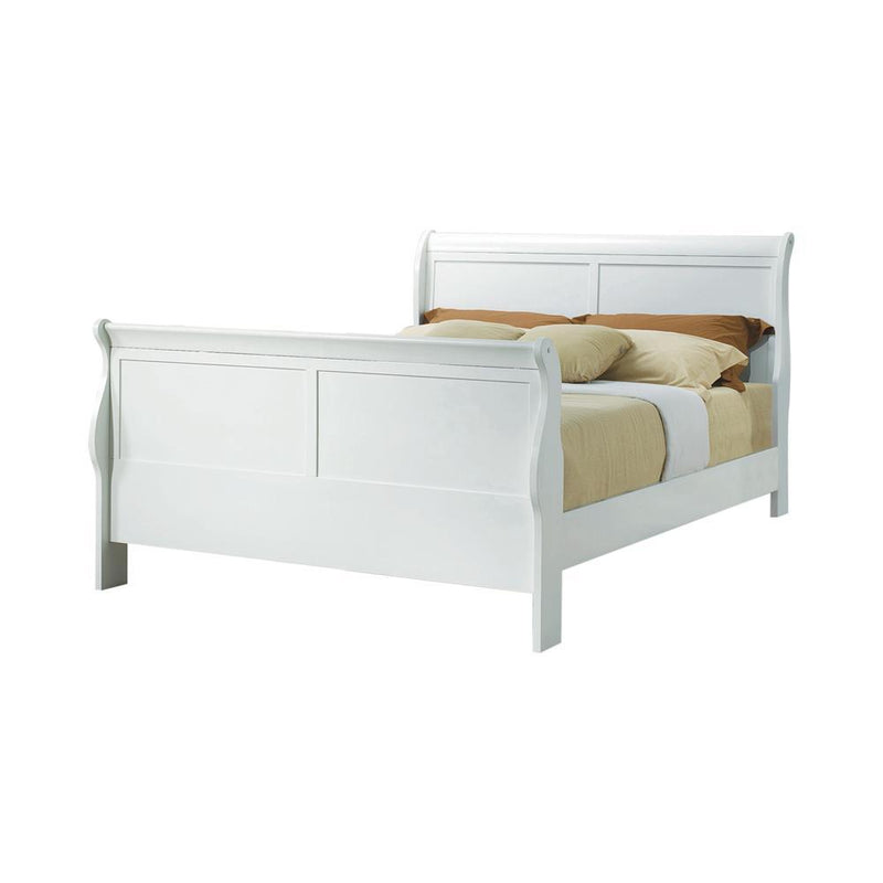 Louis Philippe Traditional Youth White Queen Bed