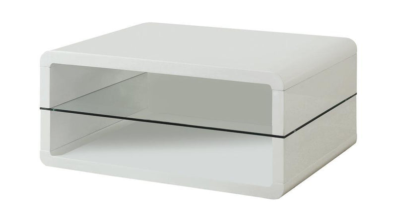 Modern White Coffee Table - Austin's Furniture Depot (Austin,TX)