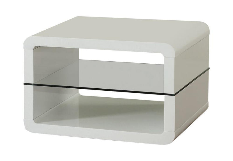 Modern White End Table