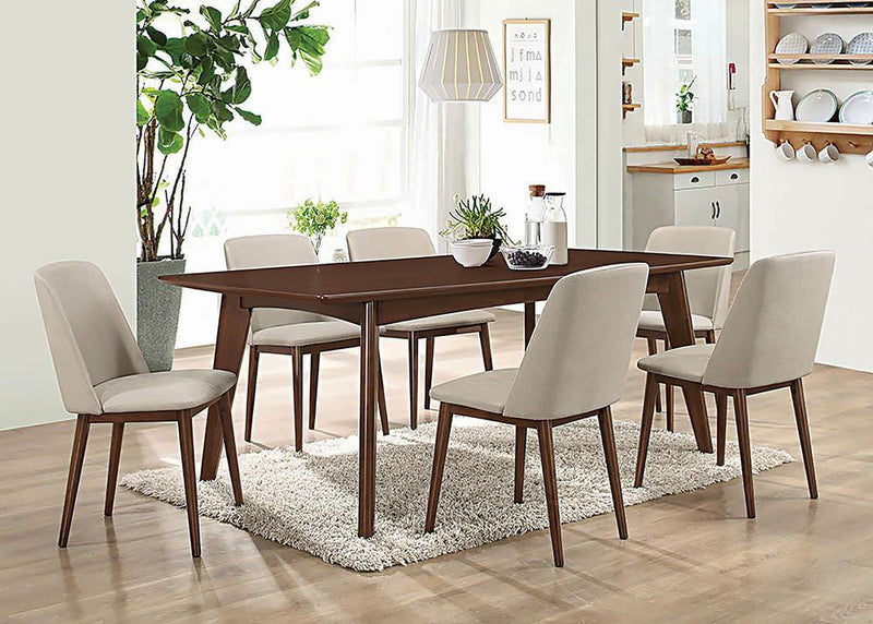 Malone Mid Century Modern Dark Walnut Dining Table - Austin's Furniture Depot (Austin,TX)