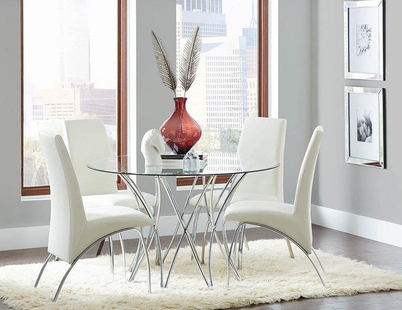 Ophelia Contemporary White Dining Chair - Austin's Furniture Depot (Austin,TX)