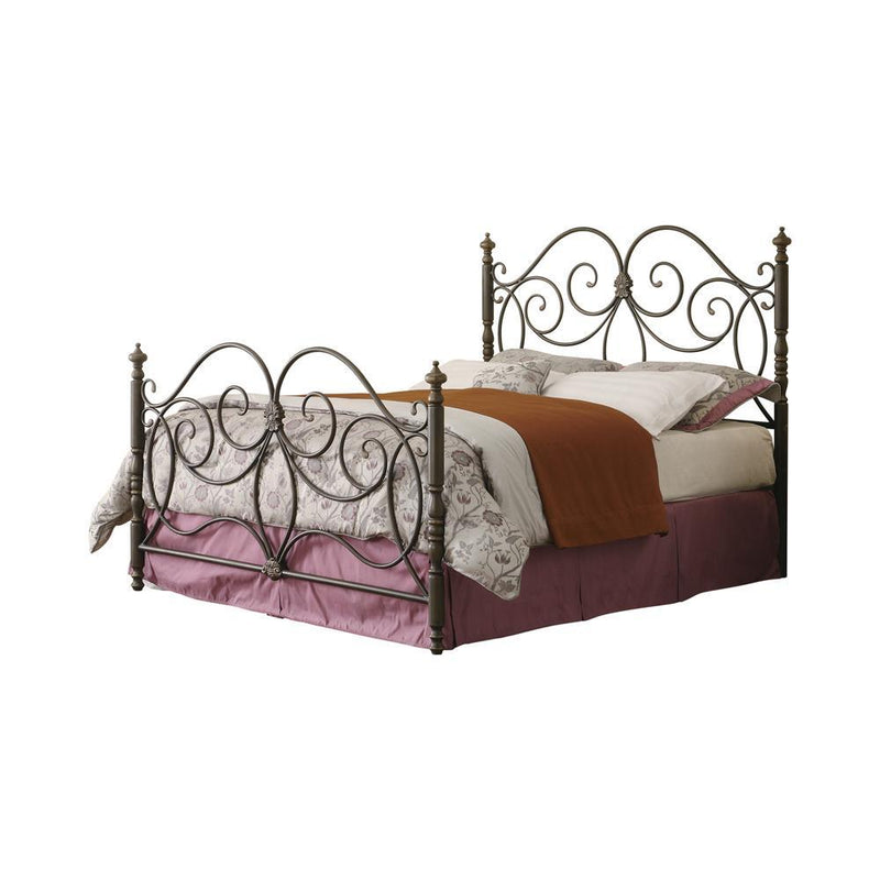 London Traditional Dark Bronze King Metal Bed - Austin's Furniture Depot (Austin,TX)