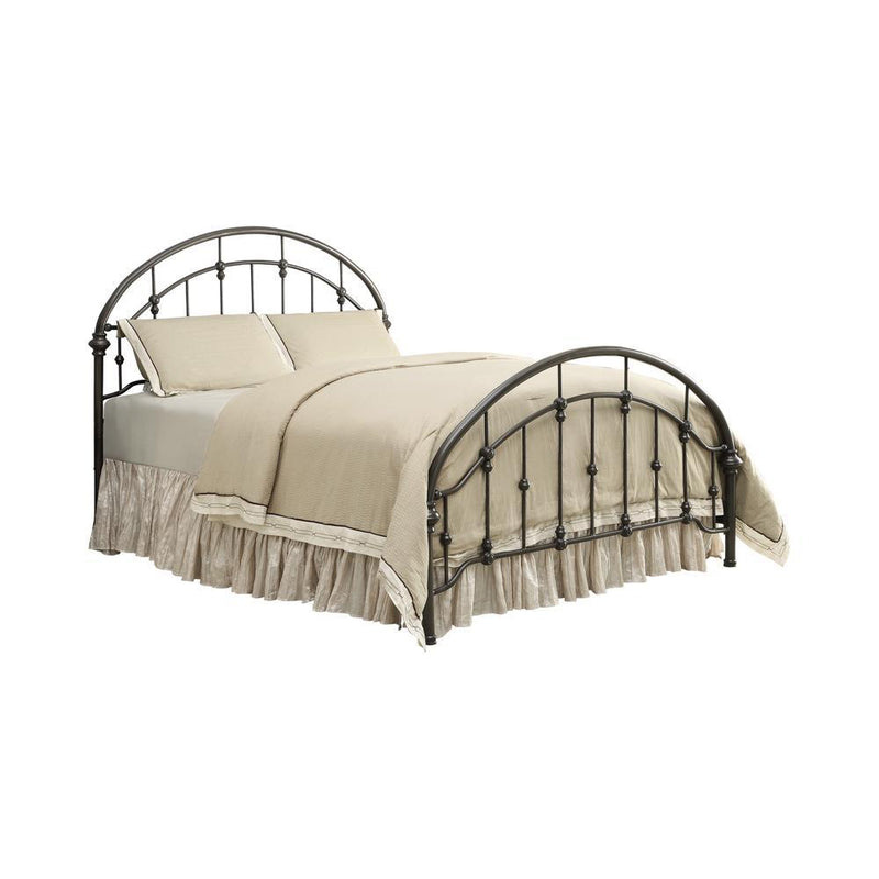 Maywood Transitional Black Metal Queen Bed - Austin's Furniture Depot (Austin,TX)