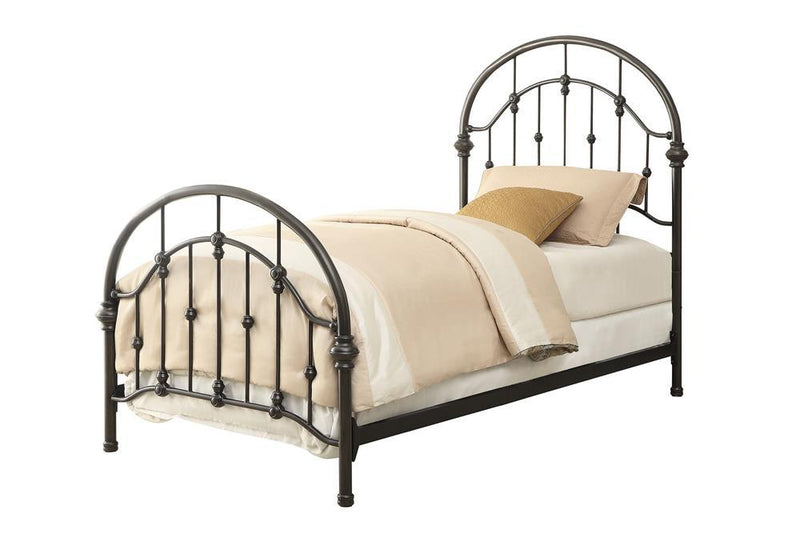 Maywood Transitional Black Metal Twin Bed - Austin's Furniture Depot (Austin,TX)