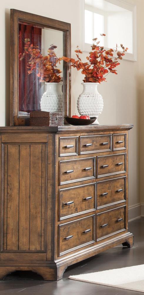 Elk Grove Rustic Rectangular Dresser Mirror - Austin's Furniture Depot (Austin,TX)