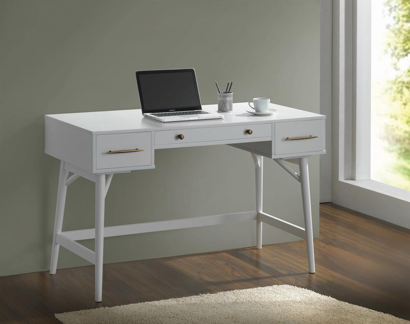 Transitional White Writing Desk - Austin's Furniture Depot (Austin,TX)