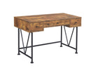 Analiese 3-drawer Writing Desk Antique Nutmeg and Black - Austin's Furniture Depot (Austin,TX)