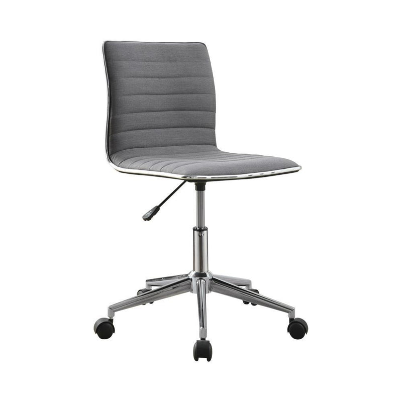 Modern Grey and Chrome Home Office Chair