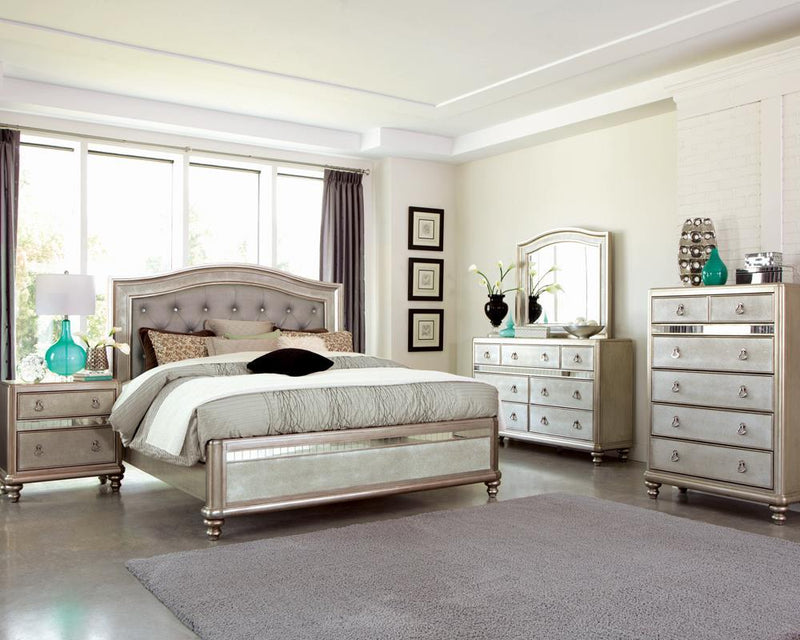 Bling Game Metallic Queen Bed - Austin's Furniture Depot (Austin,TX)