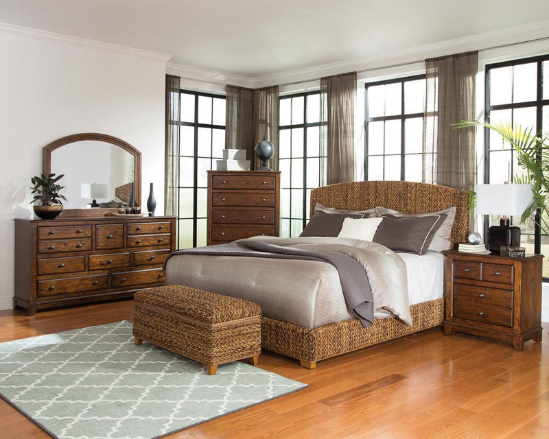 Laughton Rustic Brown  Eastern King Bed - Austin's Furniture Depot (Austin,TX)