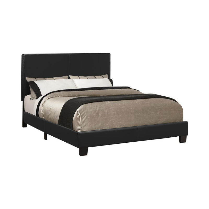 Mauve Upholstered Platform Black Queen Bed - Austin's Furniture Depot (Austin,TX)