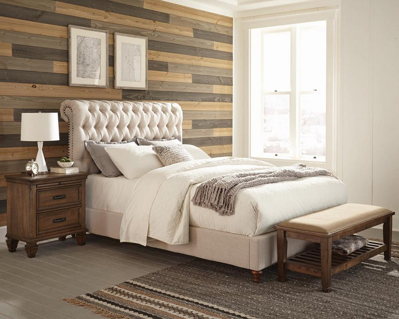 Devon Transitional Beige Eastern King Bed - Austin's Furniture Depot (Austin,TX)