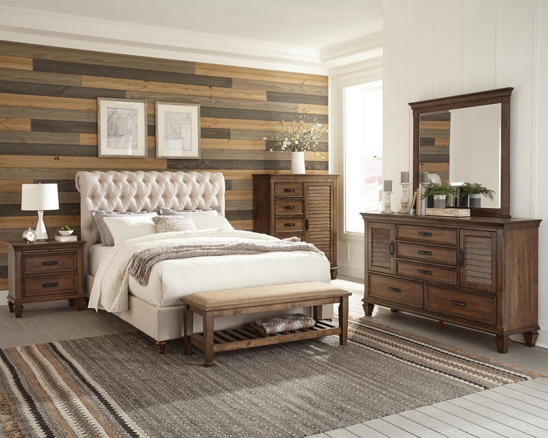 Devon Transitional Beige Eastern King Bed - Austin's Furniture Depot (Austin,TX)