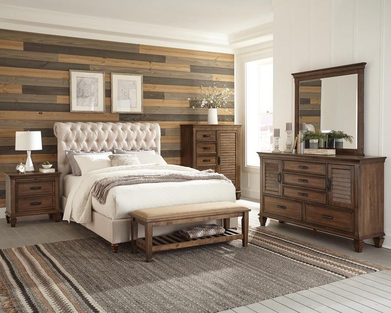 Devon Transitional Beige Queen Bed - Austin's Furniture Depot (Austin,TX)