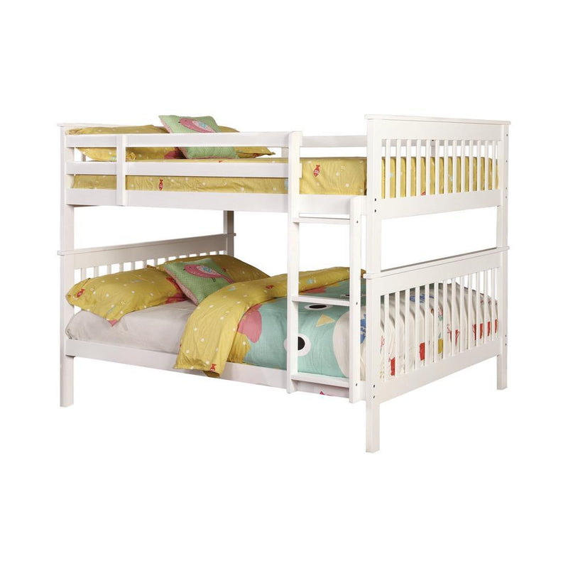 Chapman Traditional White Full over Full Bunk Bed - Austin's Furniture Depot (Austin,TX)