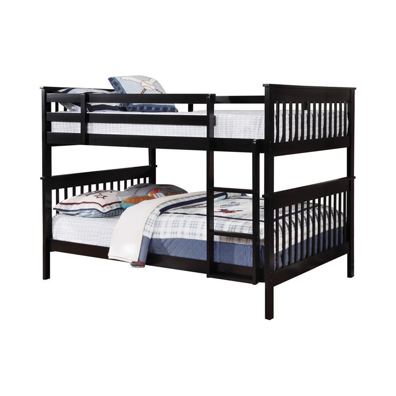 Chapman Traditional Black Full over Full Bunk Bed - Austin's Furniture Depot (Austin,TX)