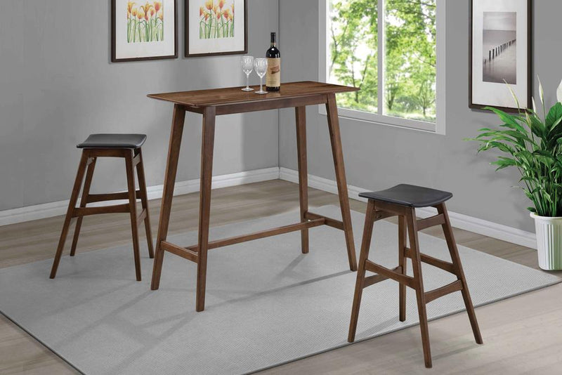 Mid Century Natural Walnut Bar Stool - Austin's Furniture Depot (Austin,TX)