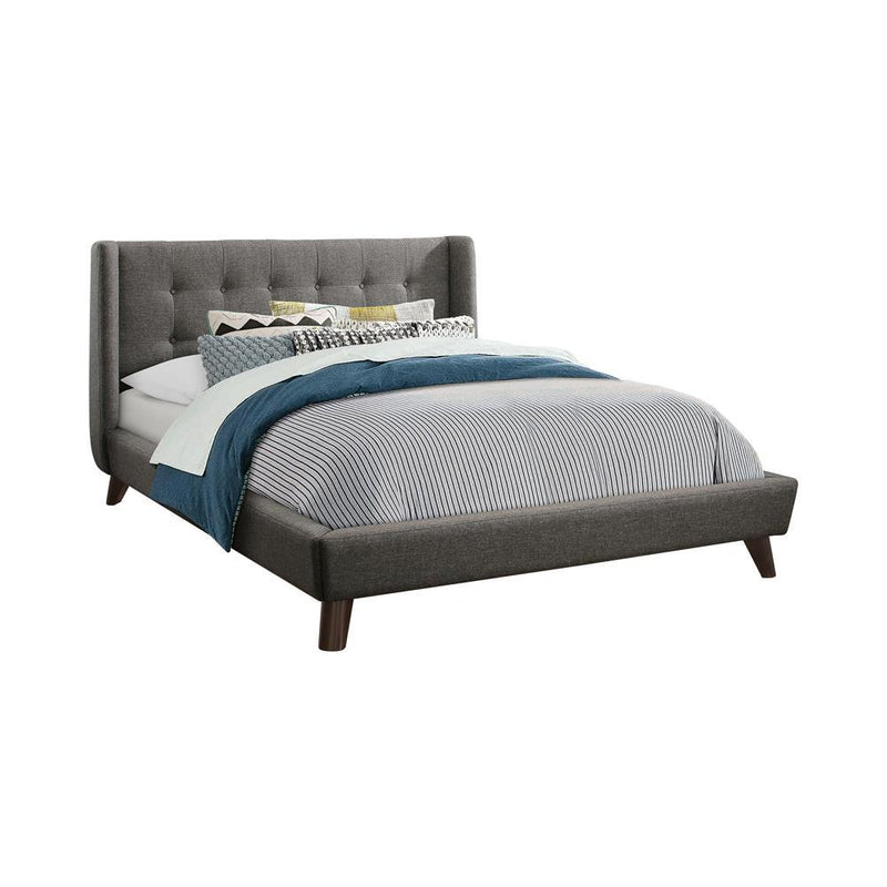 Carrington Grey Upholstered Full Bed - Austin's Furniture Depot (Austin,TX)