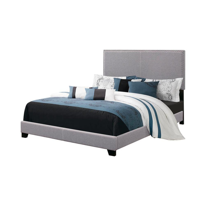 Boyd Upholstered Grey Full Bed - Austin's Furniture Depot (Austin,TX)