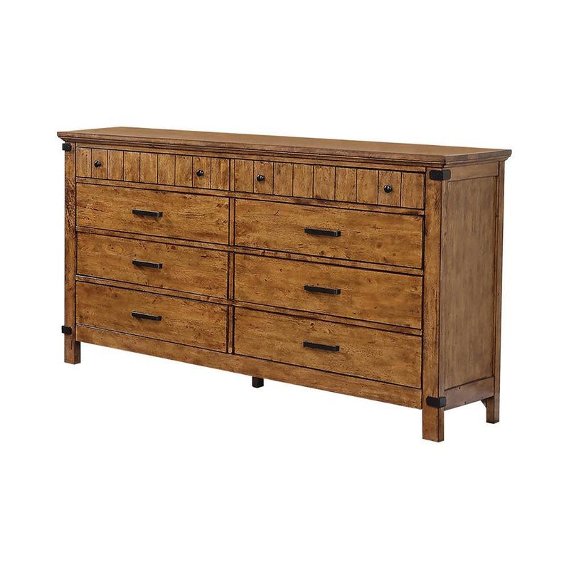 Brenner Rustic Honey Eight Drawer Dresser - Austin's Furniture Depot (Austin,TX)