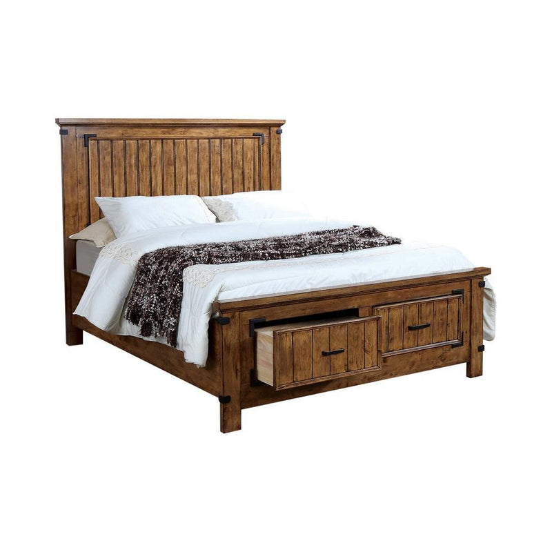 Brenner Rustic Honey Full Storage Bed - Austin's Furniture Depot (Austin,TX)