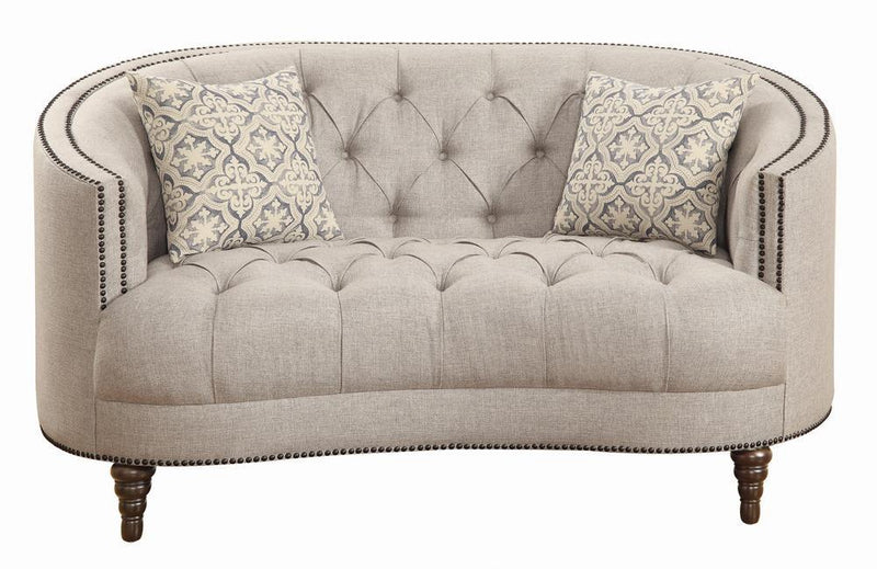 Avonlea Traditional Beige Loveseat - Austin's Furniture Depot (Austin,TX)