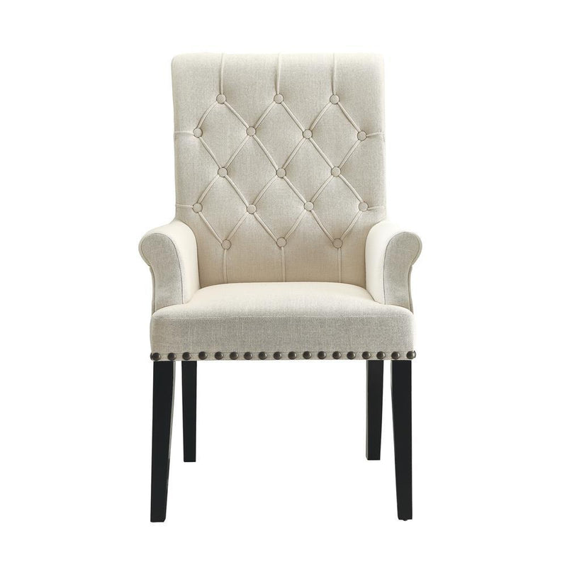 Parkins Cream Upholstered Dining Arm Chair - Austin's Furniture Depot (Austin,TX)