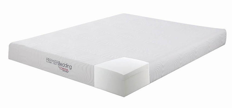 Keegan White 8 Inch Queen Memory Foam Mattress - Austin's Furniture Depot (Austin,TX)