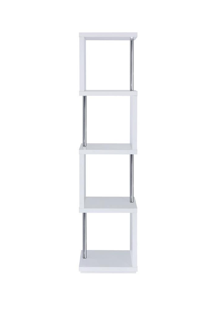 Modern White Four Tier Bookcase - Austin's Furniture Depot (Austin,TX)