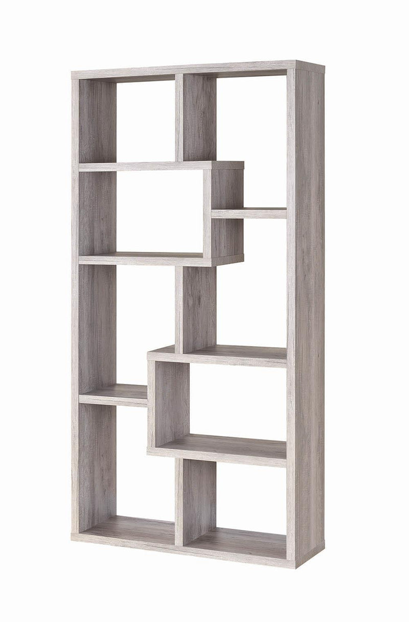 Transitional Grey Driftwood Bookcase - Austin's Furniture Depot (Austin,TX)