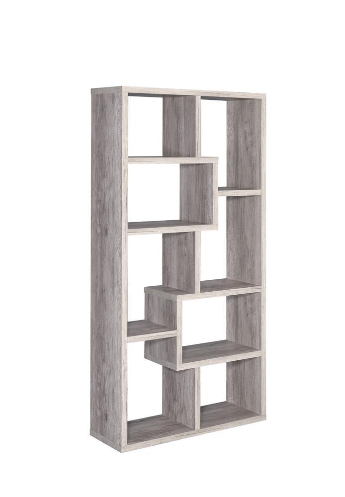 Transitional Grey Driftwood Bookcase - Austin's Furniture Depot (Austin,TX)