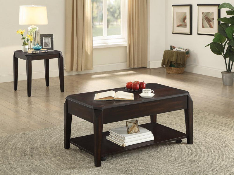 Transitional Walnut End Table - Austin's Furniture Depot (Austin,TX)