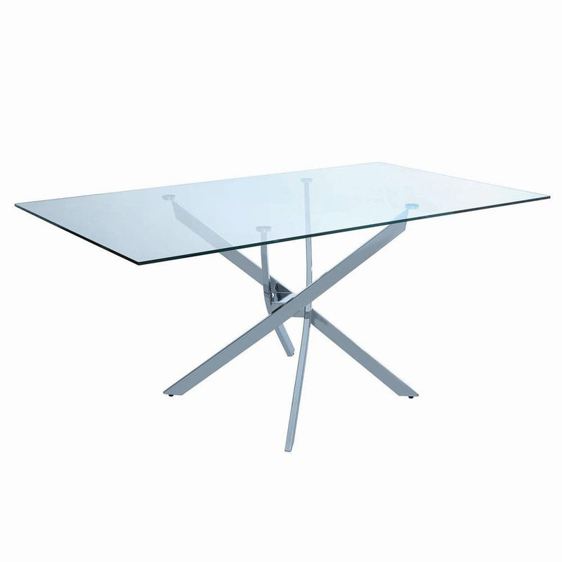 Nathan Contemporary Chrome Dining Table - Austin's Furniture Depot (Austin,TX)