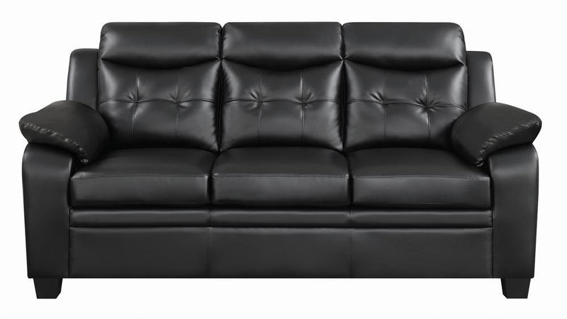 Finley Casual Black Padded Sofa - Austin's Furniture Depot (Austin,TX)